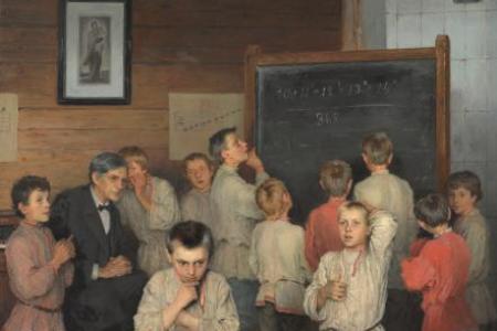 Nikolay Bogdanov-Belsky. "Mental Calculation. In Public School of S. A. Rachinsky" (1895)